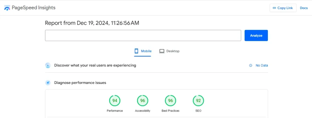 PageSpeed Insights