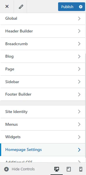 Theme Customizer