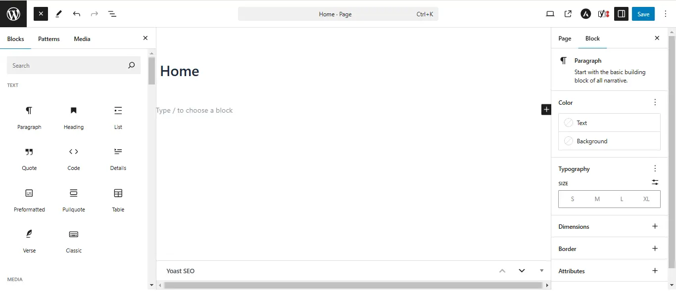 WordPress Block Editor