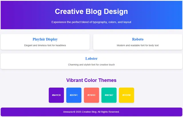 Creative Blog Design
