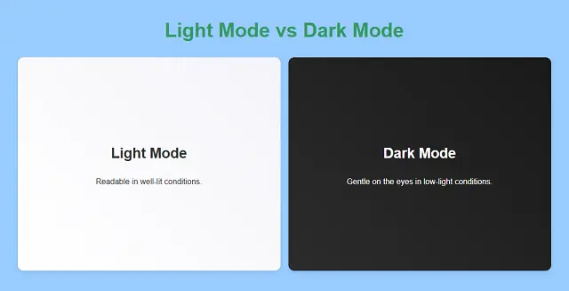 Light vs Dark Mode