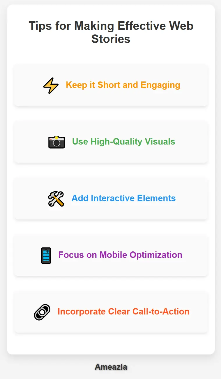 Tips for Making Effective Web Stories