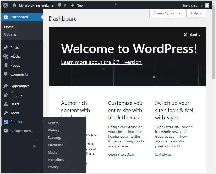 WordPress Settings