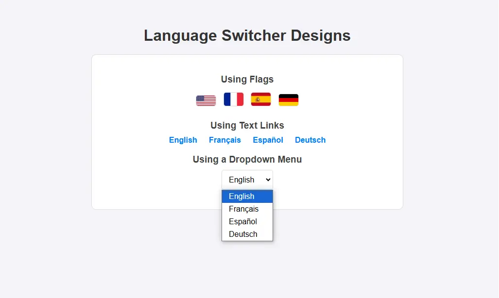 language switcher