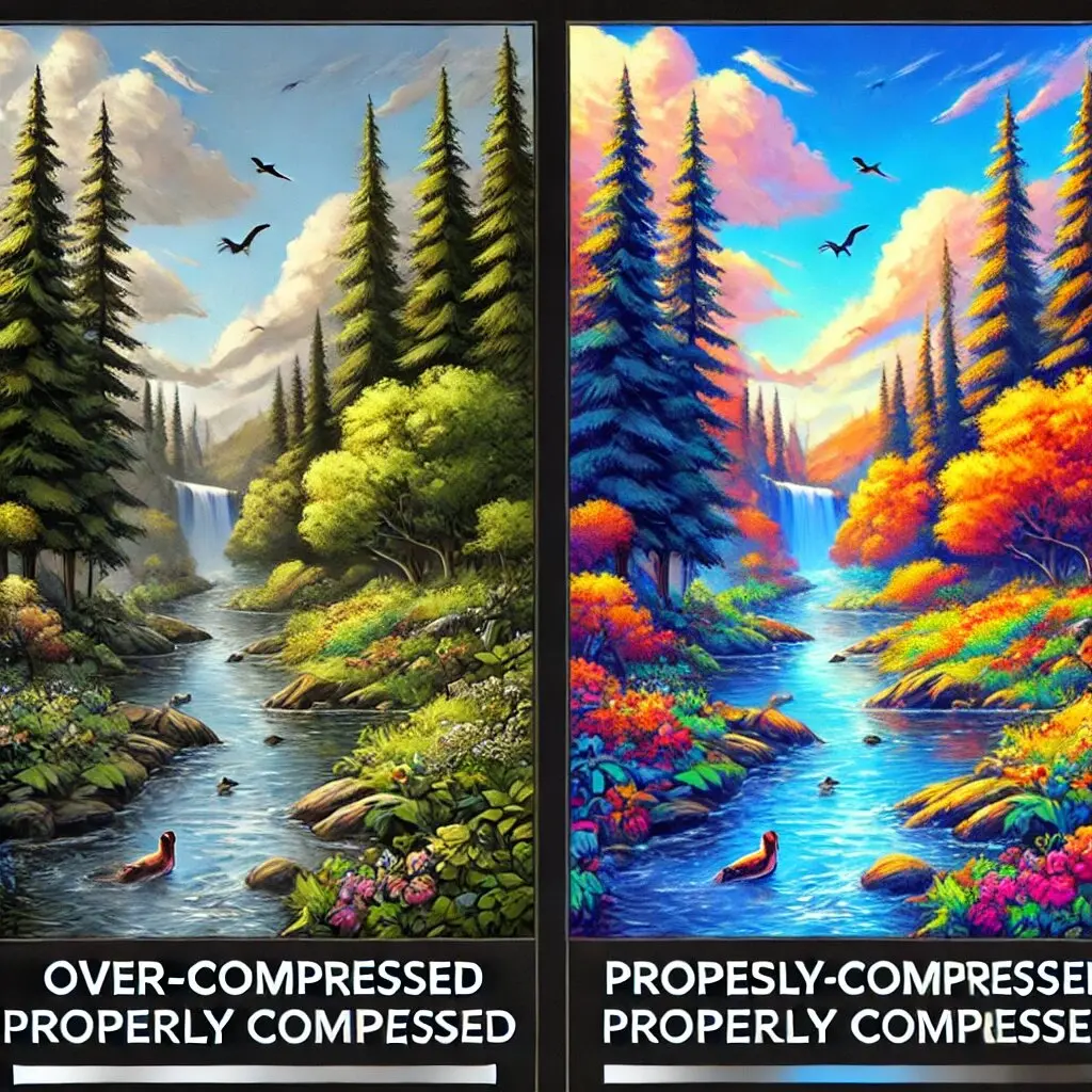 over-compressed vs properly compressed