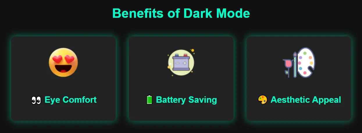 Benefits of Dark Mode