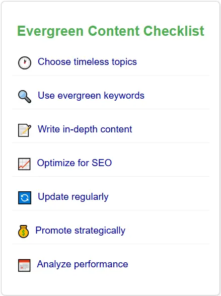 Evergreen Content Checklist