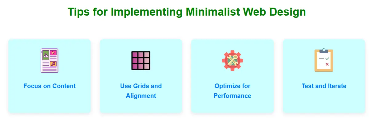 Tips for Implementing Minimalist Web Design
