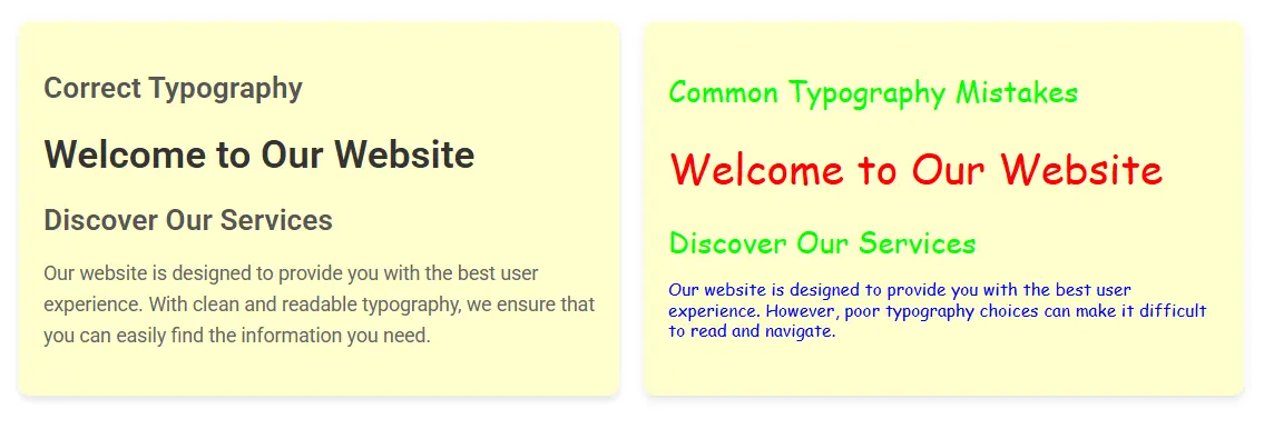 Typography Done Right vs Wrong