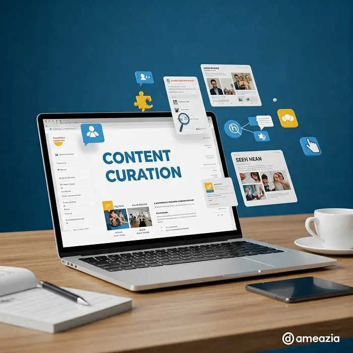 content curation mockup