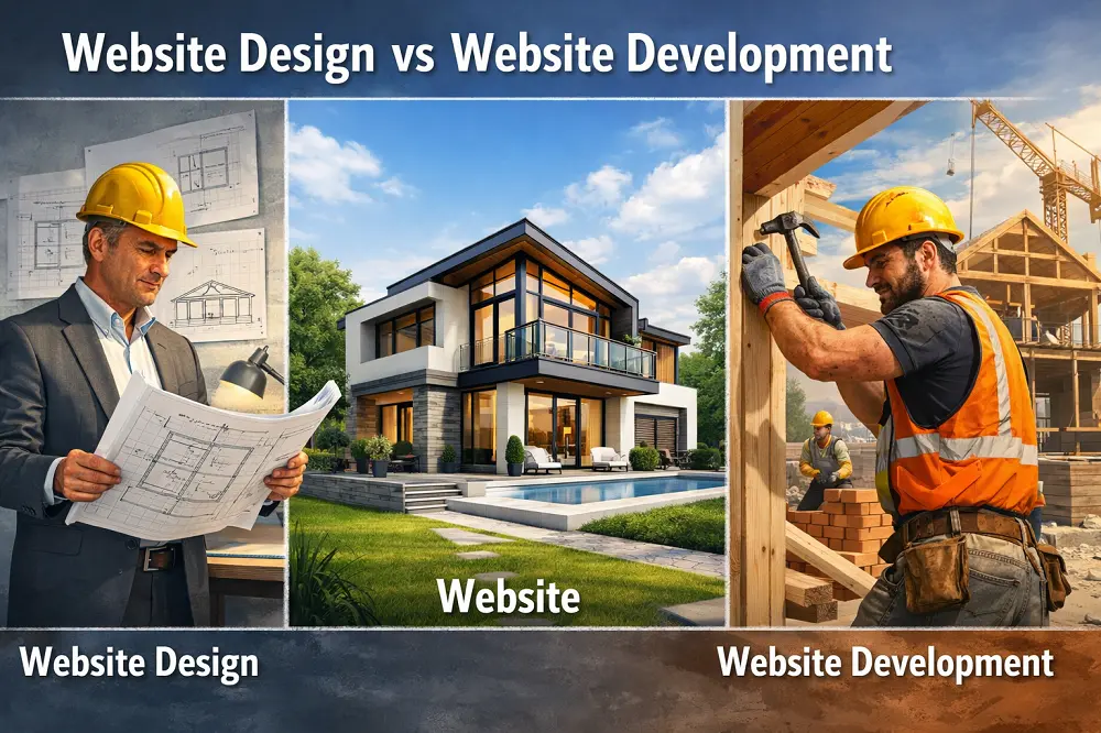 Website design vs development