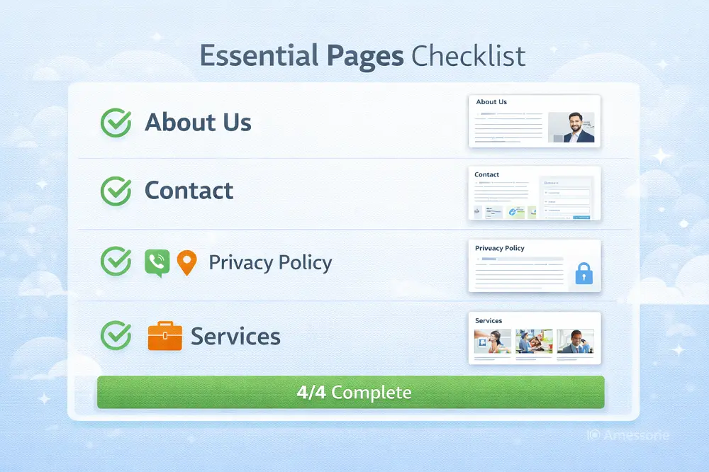 Essential Pages Checklist